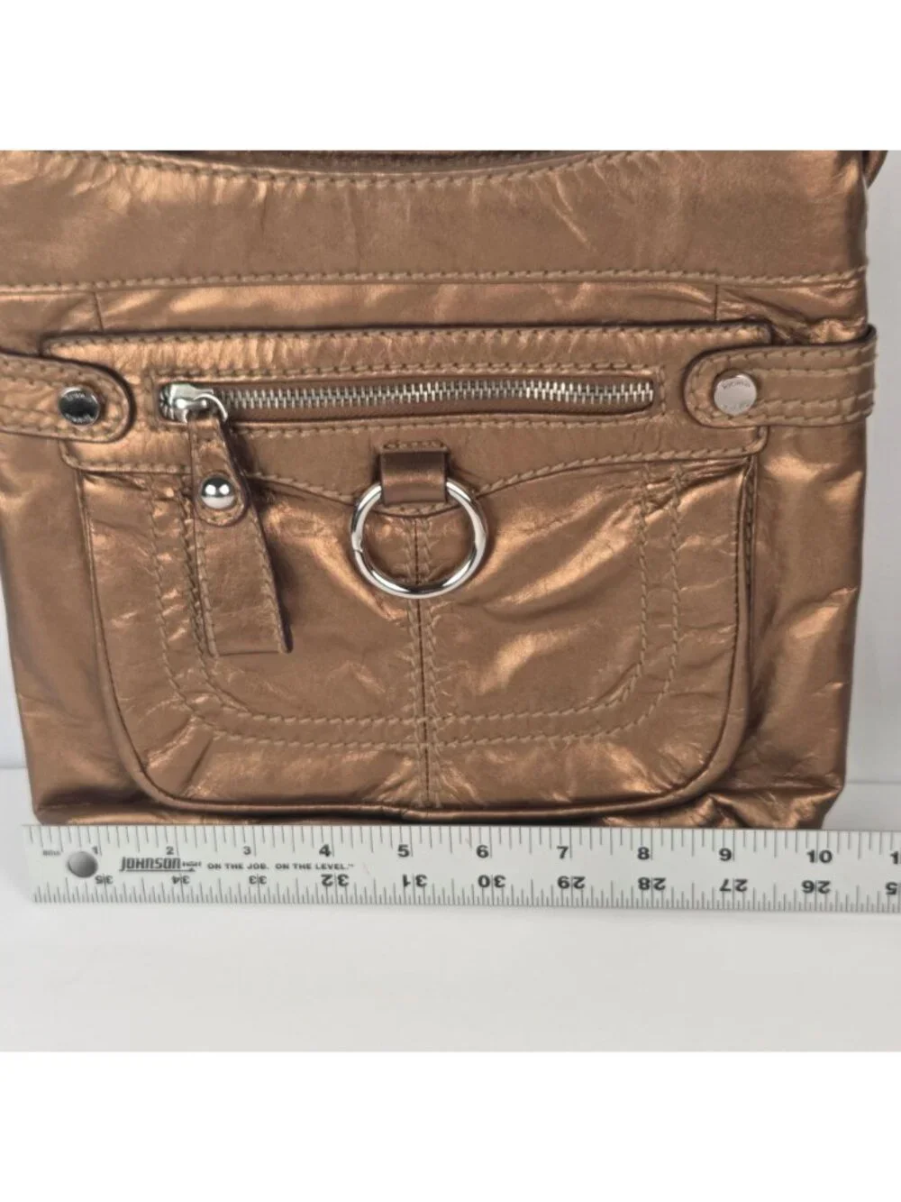 Tignanello Genuine Leather Crossbody Bag Bronze 10